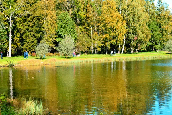 See Herbst Park Ein Ort Zum Wandern — Stockfoto