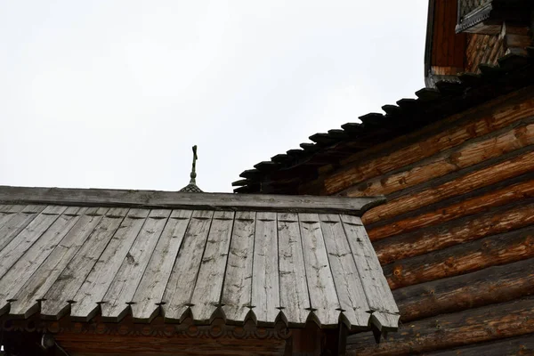 Holzhäuser Land Bauernhof Dorf — Stockfoto