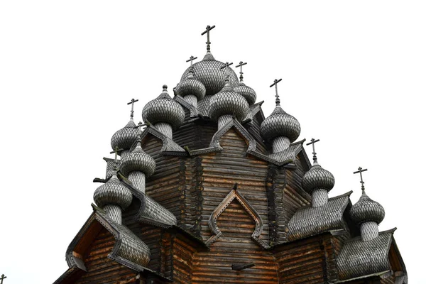 Eglise Bâtiments Bois Campagne Ferme Dans Village — Photo