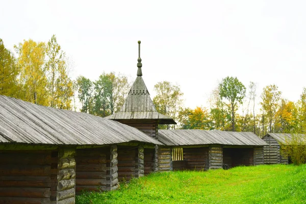 Träbyggnader Lantgård Lantgård Byn — Stockfoto