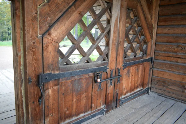 Houten Architectuur Houten Gebouwen Boerderij — Stockfoto