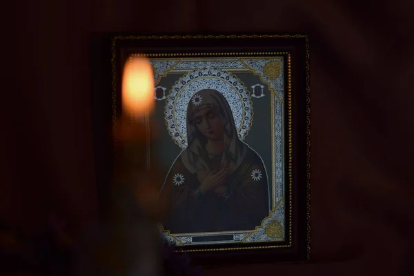 Immagine Del Santo Nella Chiesa Iconostasi — Foto Stock