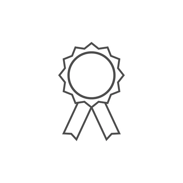 Medaile ikona. Symbol trofeje. Vektorové ilustrace, plochý design. — Stockový vektor