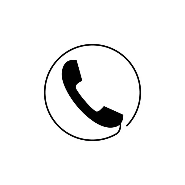 電話のアイコン、記号。携帯電話。ベクトルの図。フラットなデザイン。黒、白背景にグレー. — ストックベクタ
