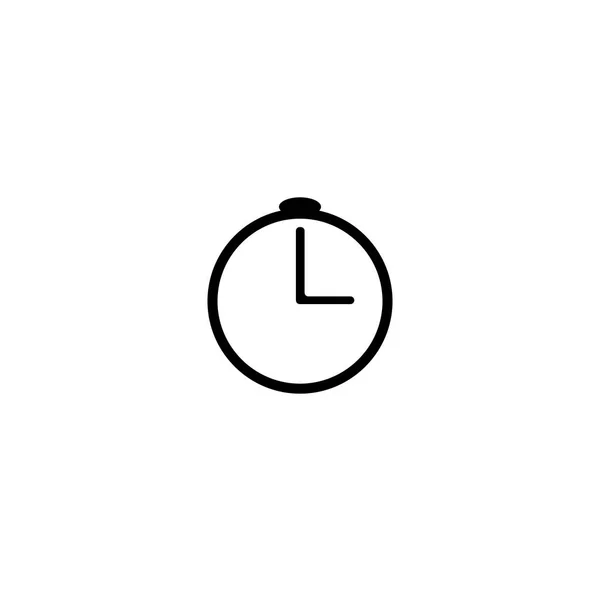 Sinal Hora Alarme Ícone Relógio Vetor Design Plano —  Vetores de Stock