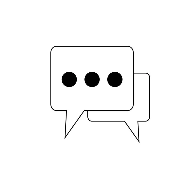 Chat icon. Speech bubbles icon. Message sign. Vector illustration, flat design. — Stock Vector
