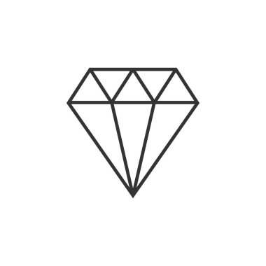 Takı sembolü. Vektör çizim düz elmas