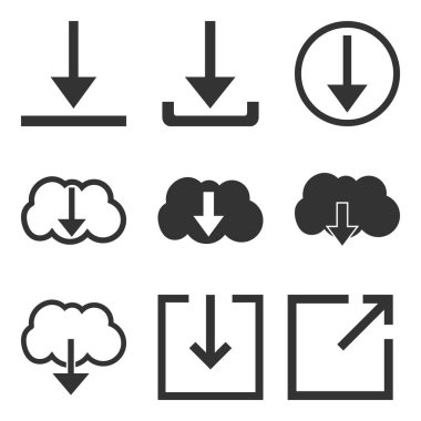 Download Icon set düz bulut