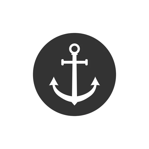 Значок Прив Язки Морський Якір Вектор Плоскої — стоковий вектор