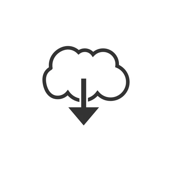 Icono Descarga Nube Ilustración Vectorial Plana — Archivo Imágenes Vectoriales