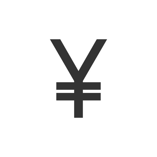 Yuan Signo Yen Diseño Plano Vector — Vector de stock