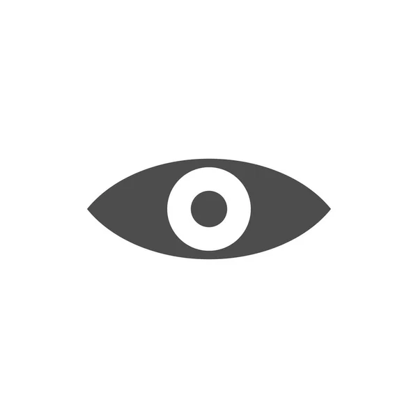 Icono Del Ojo Vector Simple Plano — Archivo Imágenes Vectoriales