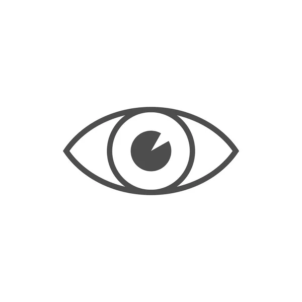 Значок Глаза Векторная Простая Плоская — стоковый вектор