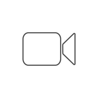 Video kamera simgesi. Düz tasarım vektör
