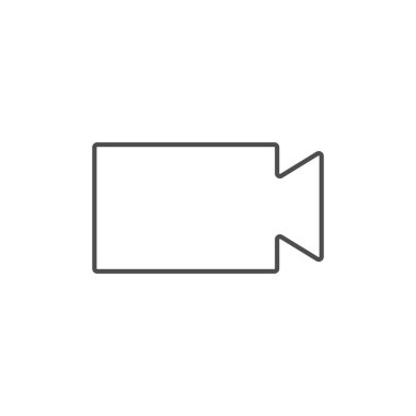 Video kamera simgesi. Düz tasarım vektör