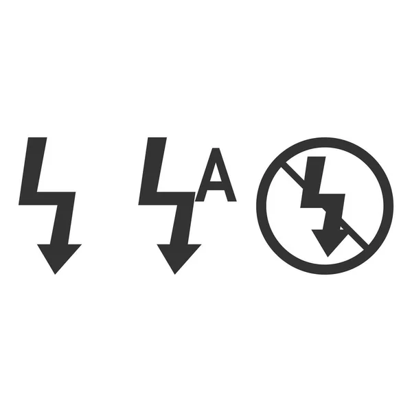 Simbolo Del Fulmine Foto Flash Segno Spegnimento Flash Automatico Illustrazione — Vettoriale Stock