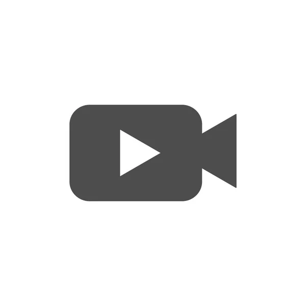 Εικονίδιο Της Βιντεοκάμερας Επίπεδη Σχεδίαση Διανυσματικών — Διανυσματικό Αρχείο