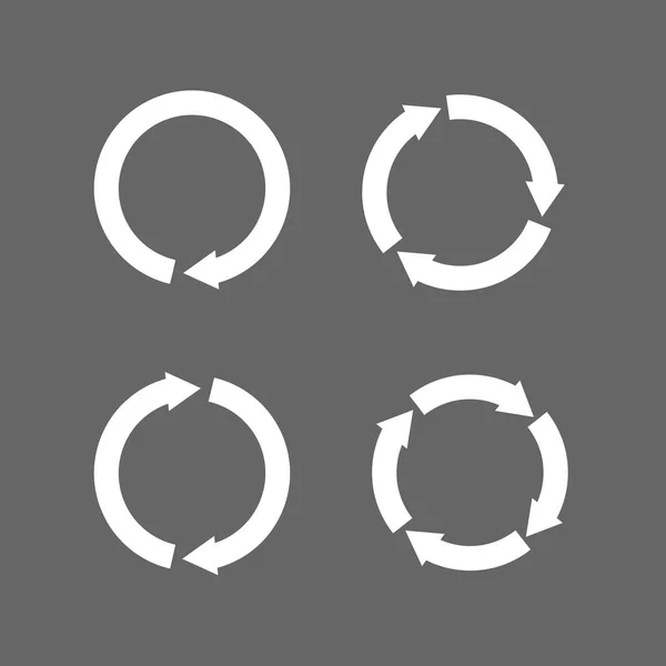 円形矢印アイコン ベクトル フラットなデザイン — ストックベクタ