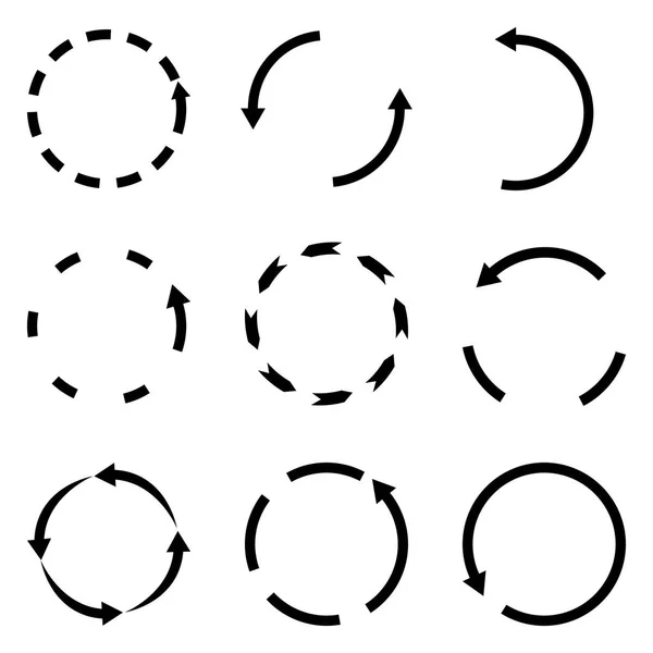 Cirkel Pilen Ikonen Vektor Platt Design — Stock vektor