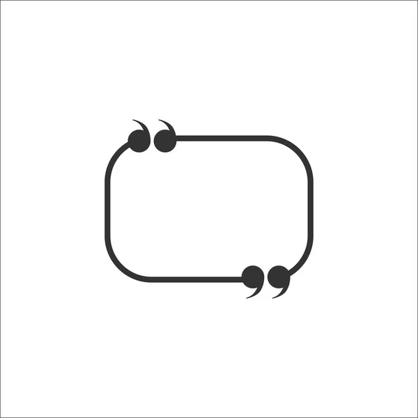 Παραθέτω Φούσκα Σύμβολο Vector Εικονογράφηση Επίπεδη Σχεδίαση — Διανυσματικό Αρχείο