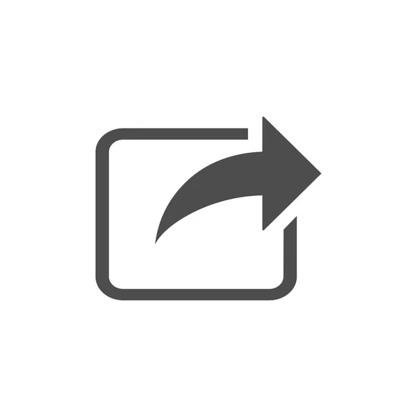 Share Forward Icon Vektorflache Bauweise — Stockvektor