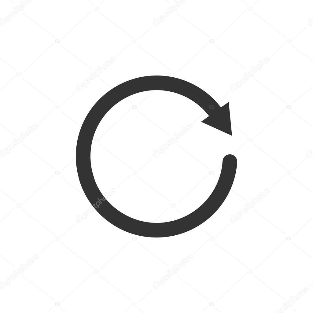 Circle arrow icon Vector flat design