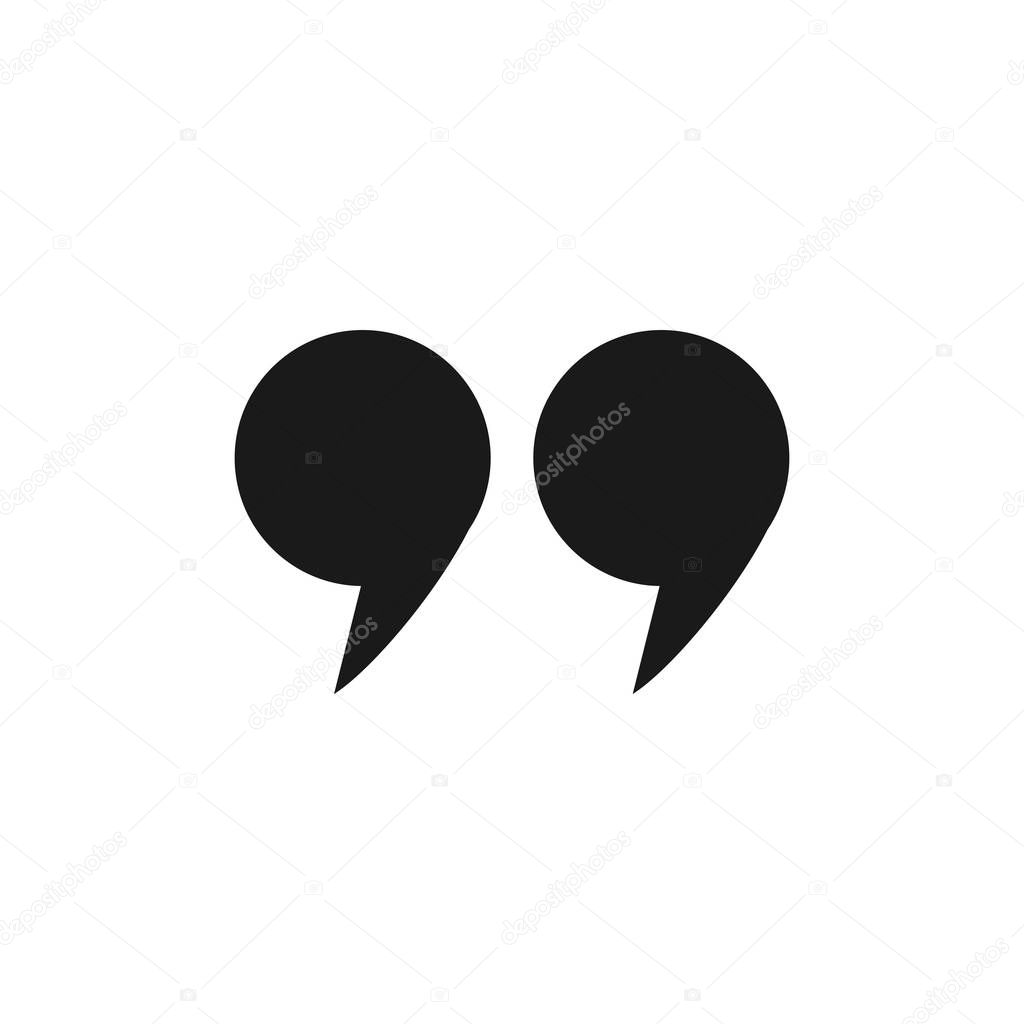 Quote icon Vector flat design style
