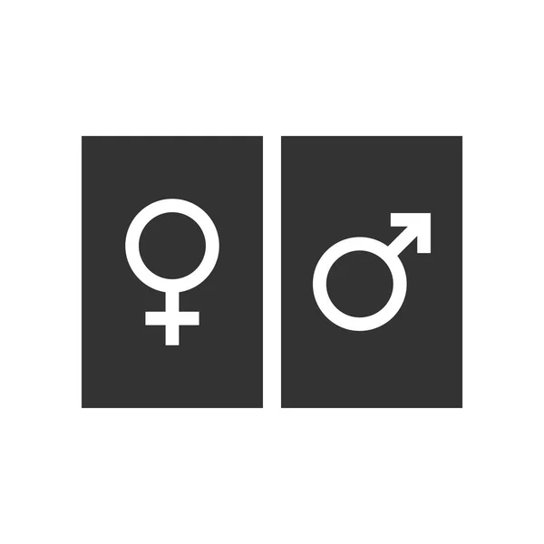 Εικονίδιο Φύλου Θηλυκός Αρσενικός Σύμβολο Διάνυσμα Επίπεδη — Διανυσματικό Αρχείο