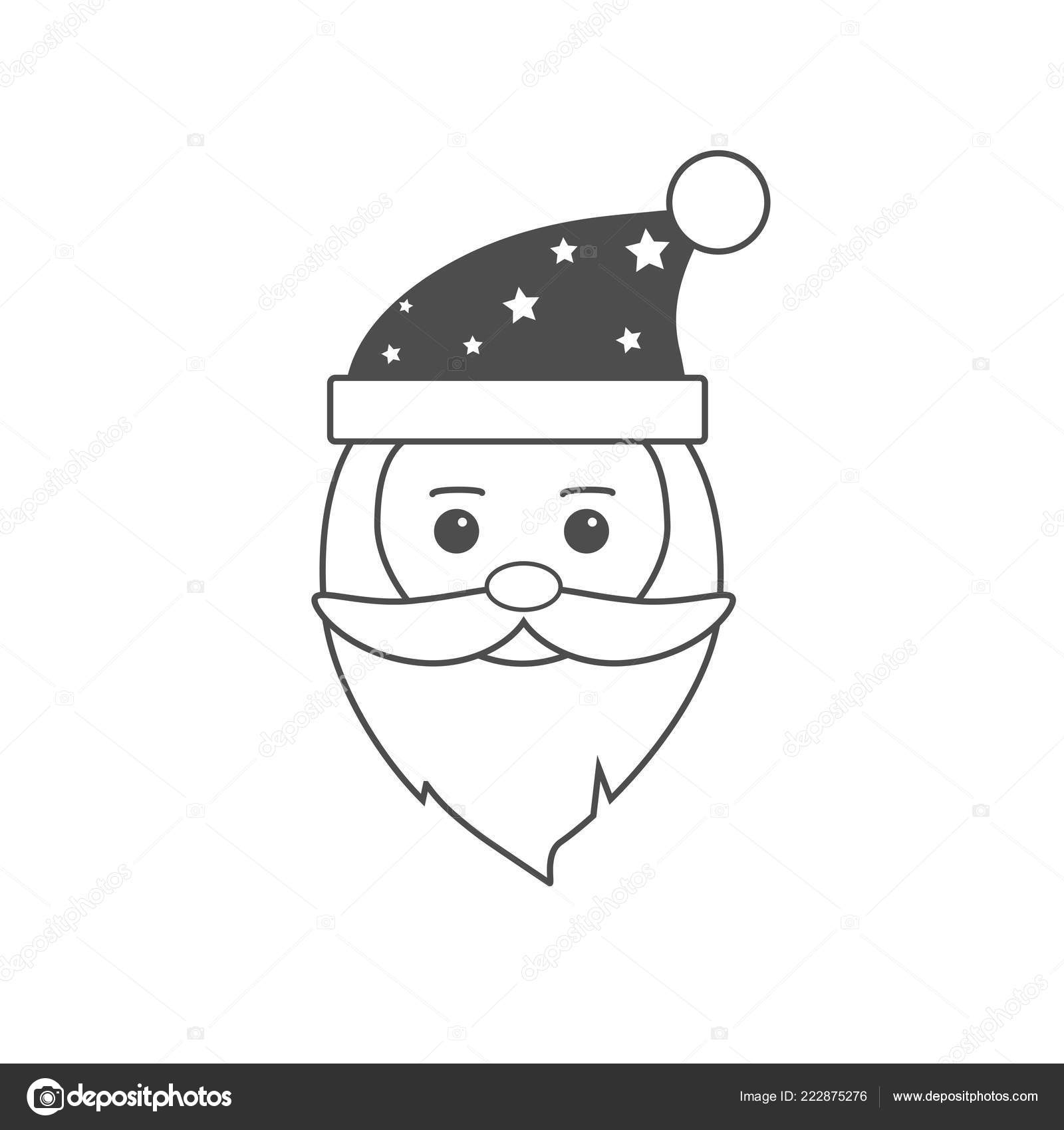 Christmas Icon Santa Claus Icon Vector Illustrations Flat