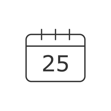 Takvim Noel simgesi. Vektörel çizimler. Düz tasarım.