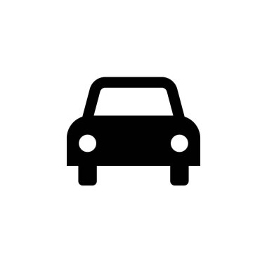 Araba simgesi. Vektörel çizimler. Düz tasarım grafik.