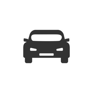 Araba simgesi. Vektörel çizimler. Düz tasarım grafik.