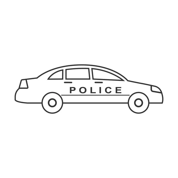 Ícone do carro da polícia. Ilustrações vetoriais. Projeto plano . — Vetor de Stock