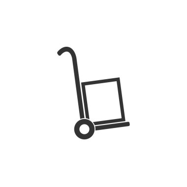 El kamyon simgesi, arabası simgesi. Vektör çizim.