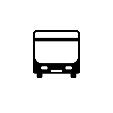 Otobüs ulaşım simgesi simgesi. Vektör çizim. Düz tasarım.