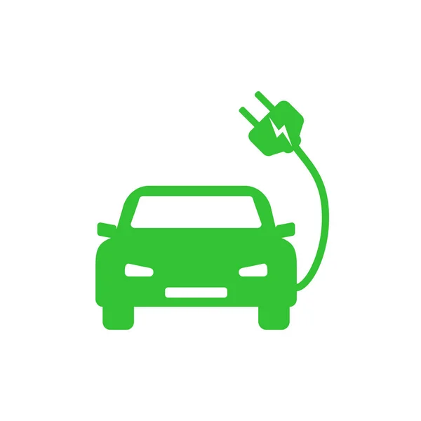 Electric auto icon. Flat design. Vector illustration. — Stock Vector