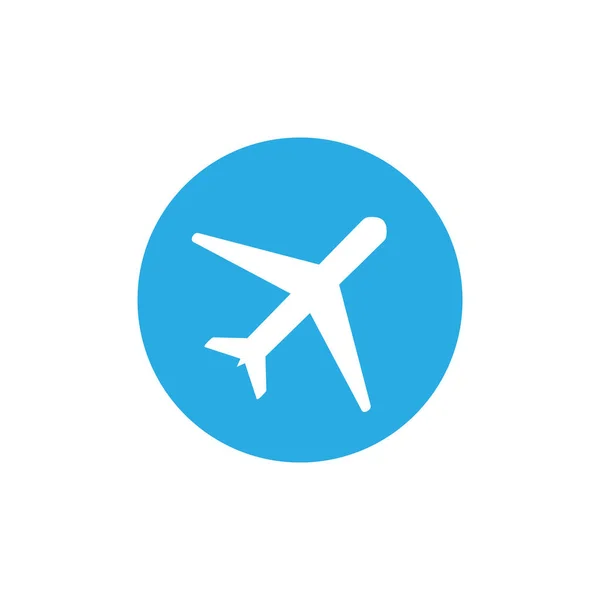 Ícone de avião, sinal de avião. Ilustração vetorial, design plano . — Vetor de Stock