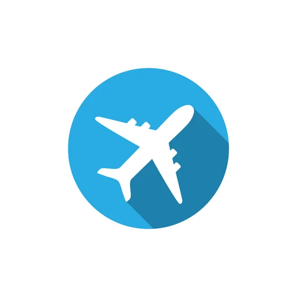 Flygplan-ikonen, planet tecken. Vektorillustration, platt design. — Stock vektor