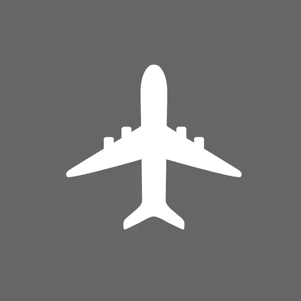Ícone de avião, sinal de avião. Ilustração vetorial, design plano . — Vetor de Stock