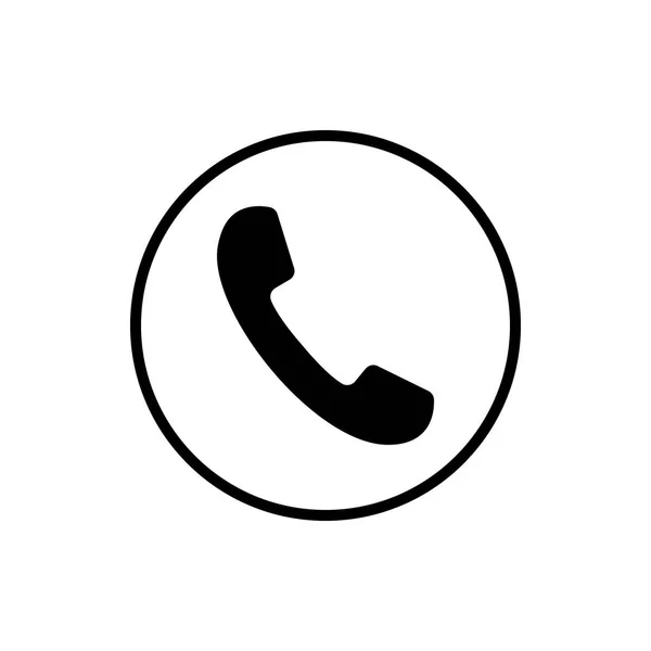 Значок телефона, знак. Телефон. Векторная иллюстрация. Плоский дизайн. Черный, серый на белом фоне . — стоковый вектор