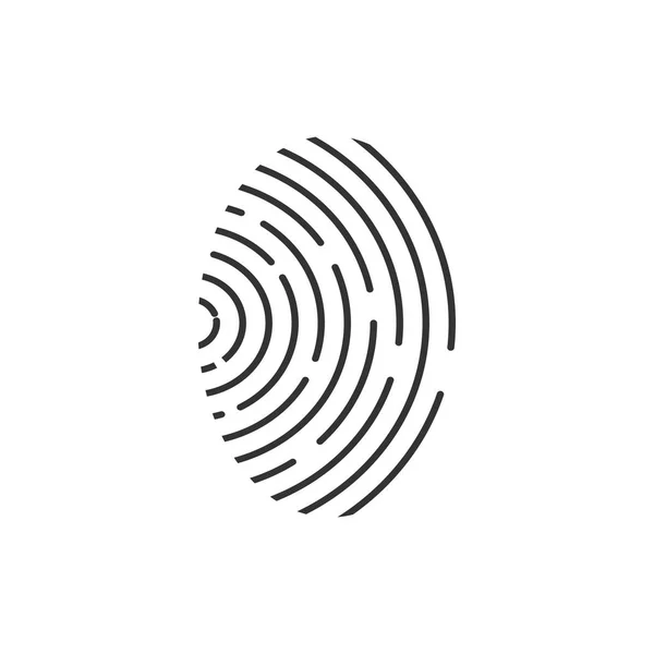 Идентификационный символ. Значок отпечатка пальца. Векторные иллюстрации. Плоский дизайн . — стоковый вектор