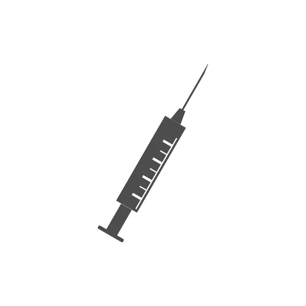 Ícone de seringa médica. Injeção, médico, agulha, seringa, ícone de vacinas. Ilustração vetorial, design plano . — Vetor de Stock