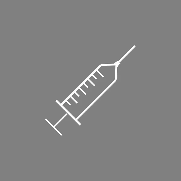 Значок медицинского шприца. Инъекции, медицина, игла, шприц, икона прививок. Векторная иллюстрация, плоский дизайн . — стоковый вектор