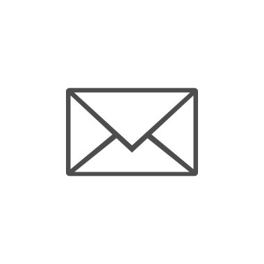 Mesaj simgesi, e-posta, mektup işareti, vektör düz çizim.