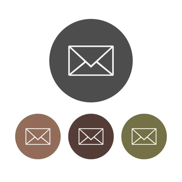 Üzenet ikon, email, levél, lapos illusztráció vektor. Készlet. — Stock Vector