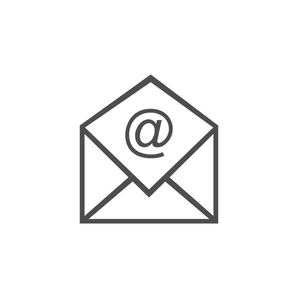Mektup simgesi, e-posta işareti. Vektör çizim. Düz tasarım. İleti simgesi. — Stok Vektör