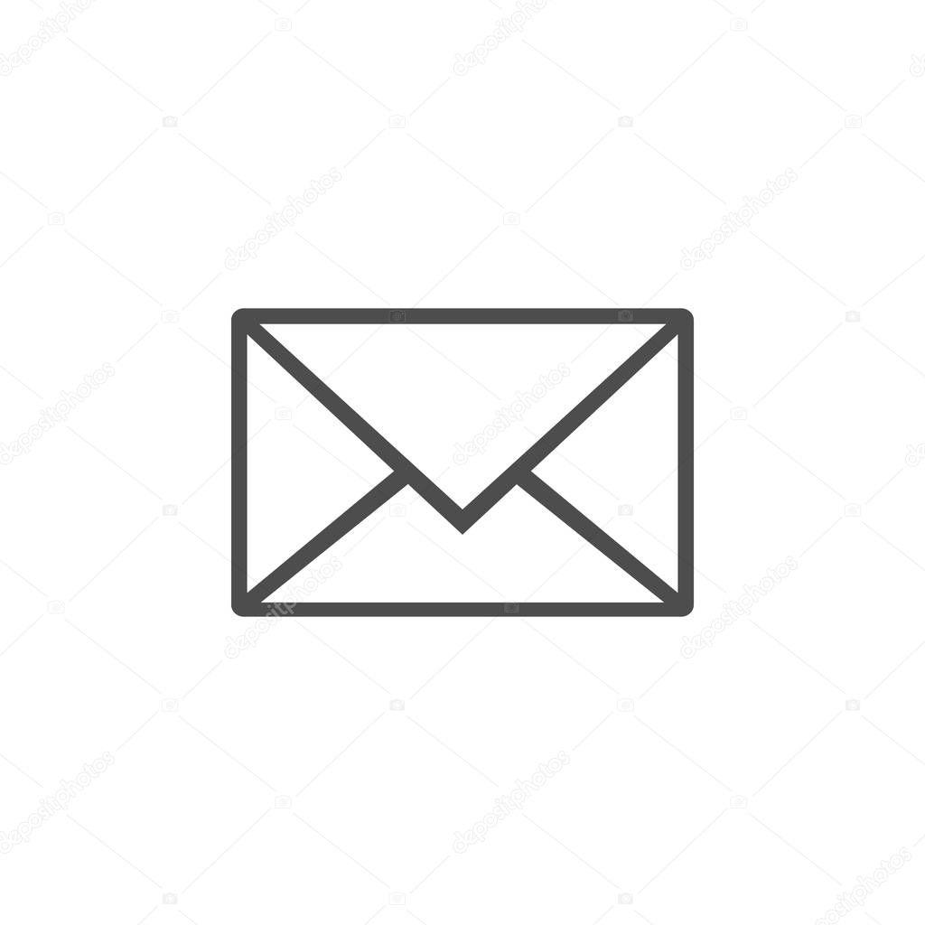 Message icon, email, letter sign, Vector flat illustration.