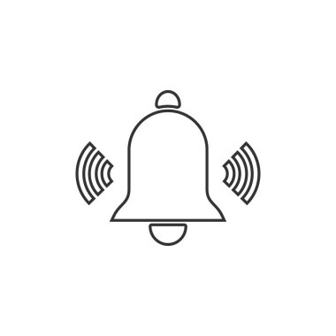 Zil simgesini. Alarm işareti. Vektör çizim düz