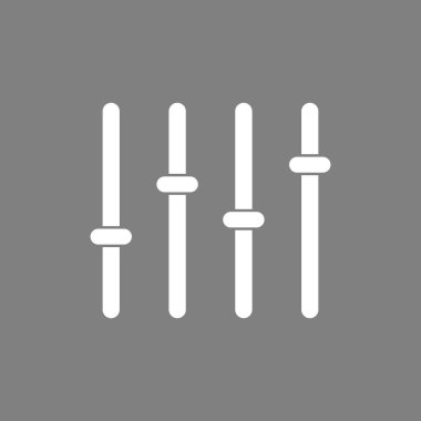 Eşitleyici, ses mikseri, simge vektör çizim düz ayarlama