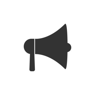 Hoparlör, megafon simge vektör çizim düz